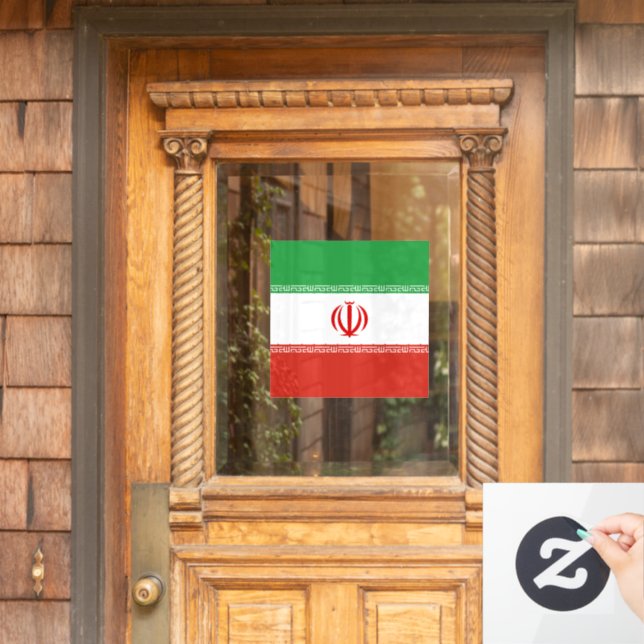Iran flag window cling (Home Door)