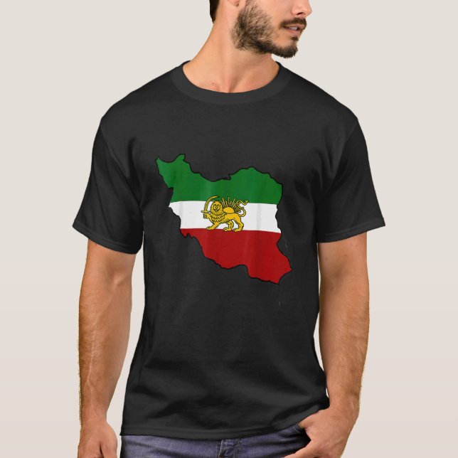 Iran flag with lion T-Shirt (Front)