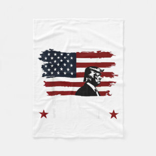 Iran Forgot President Has 34 Felonies Vintage Flag Fleece Blanket