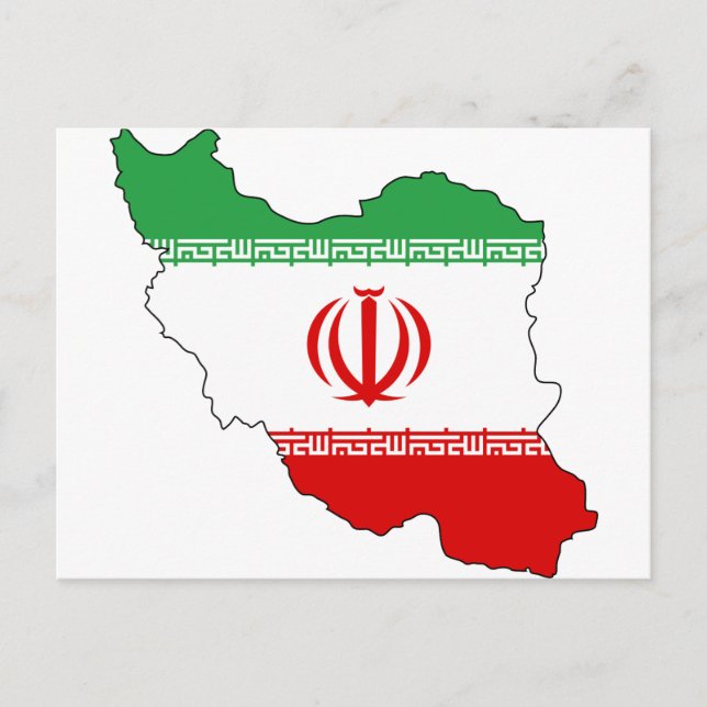 Iran IR , Flag, Coat of arms جمهوری اسلامی ایران Postcard (Front)