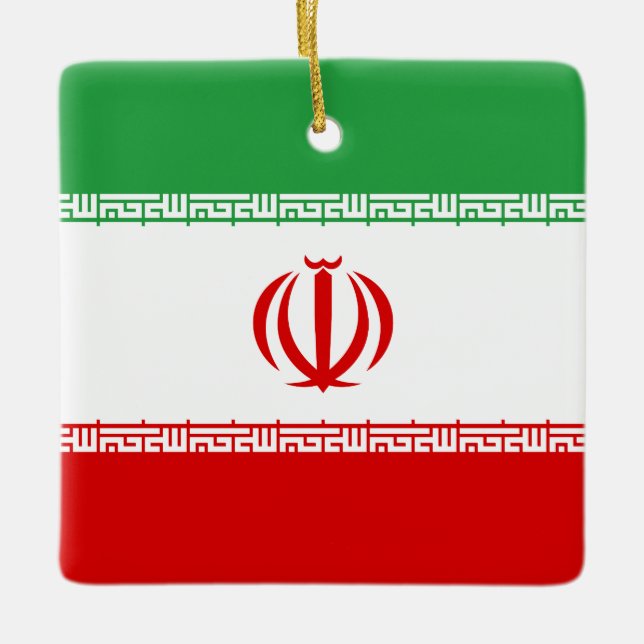 Iran (Iranian) Flag  Ceramic Ornament (Front)
