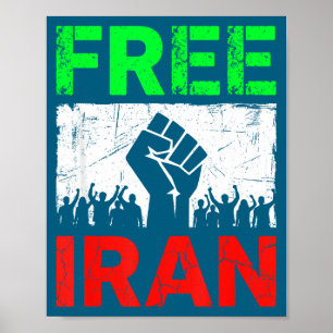 Iran Iranian Flag Lion Illustration Poster