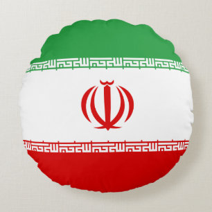 Iran (Iranian) Flag Round Cushion