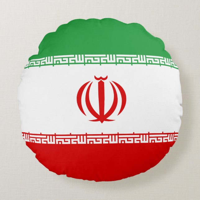Iran (Iranian) Flag Round Cushion (Front)