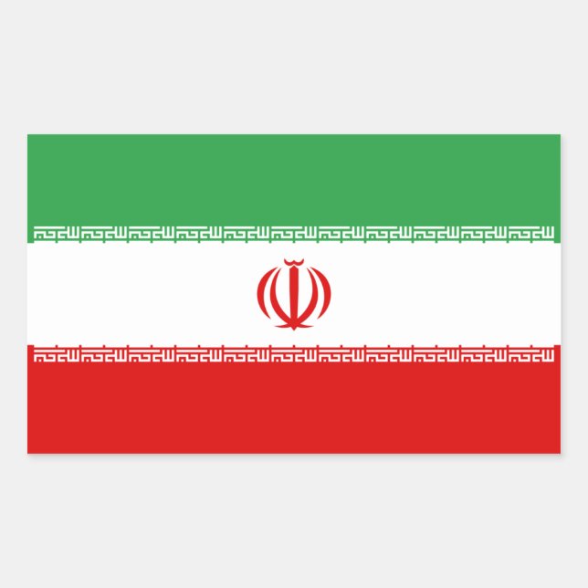 Iran/Iranian/Irani Flag Rectangular Sticker (Front)