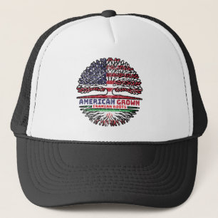 Iran Iranian US American USA United States Tree Trucker Hat