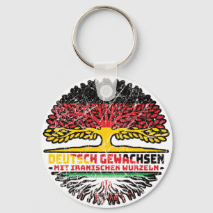 Iran Iranisch Deutsch Deutschland Baum Wurzel Key Ring