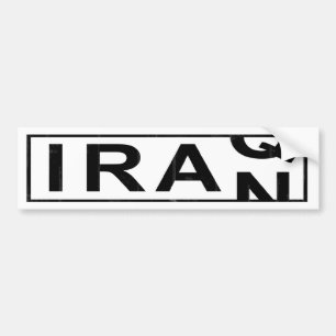 Iran Iraq Bumper Sticker