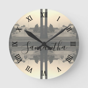 Iran Isfahan chehel sotun palace 1970 Round Clock