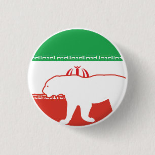 Iran Leopard Iranian National Animal Flag 3 Cm Round Badge