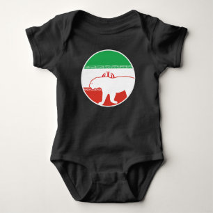Iran Leopard Iranian National Animal Flag Baby Bodysuit