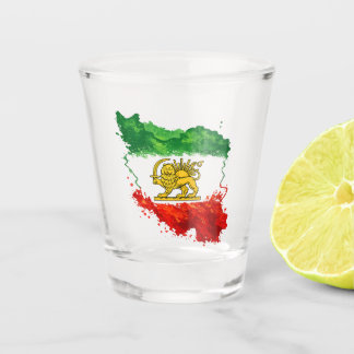 Iran Lion & Sun Shot Glass | Persian Shir o Khorsh