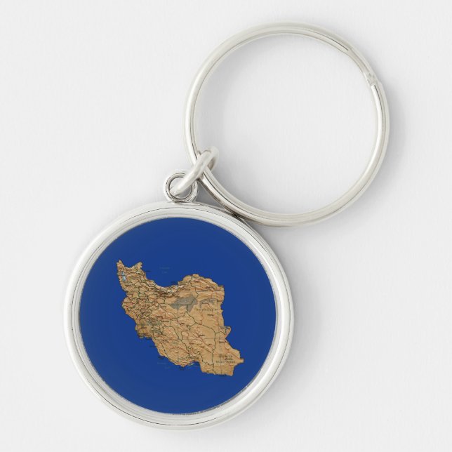 Iran Map Keychain (Front)