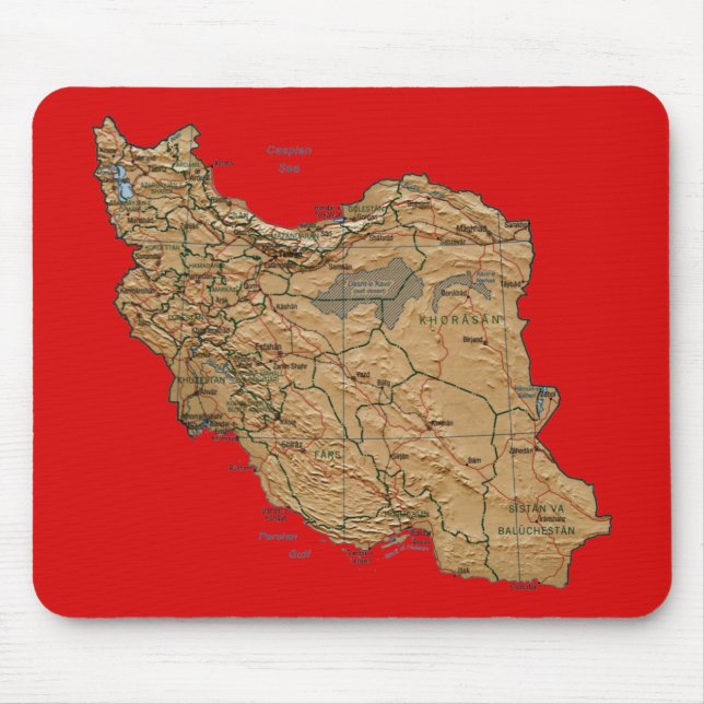 Iran Map Mousepad (Front)