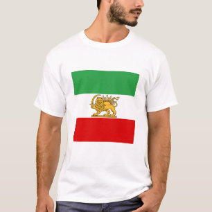 Iran, Persian flag with Lion, Shah of Iran T-Shirt