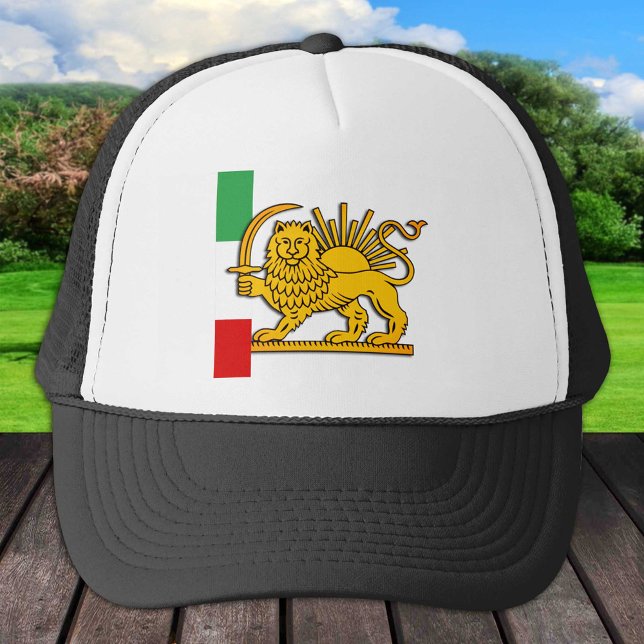 Iran, Persian flag with Lion, Shah of Iran Trucker Hat (Creator Uploaded)