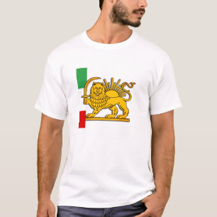 Iran, Persian Lion & flag, Shah of Iran T-Shirt