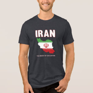 Iran Pride Iranian Flag Map Persia Tri-Blend Shirt