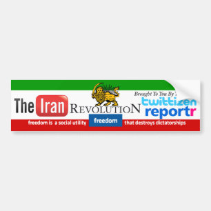 Iran Revolution Social Media Parody Bumper Sticker