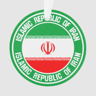 Iran Round Emblem Ornament