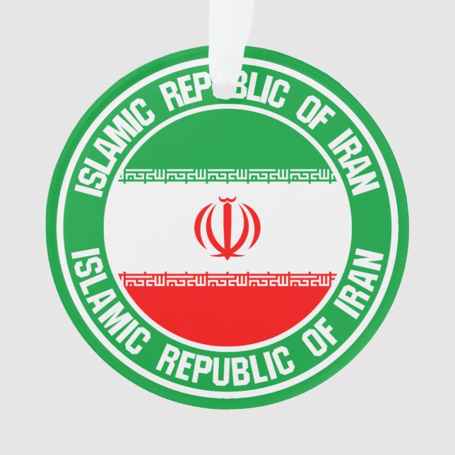 Iran Round Emblem Ornament (Front)