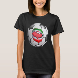 Iran Soccer Fan Iranian Flag Mouth T-Shirt