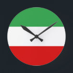 Iran Tricolor Round Clock<br><div class="desc">Iran Tricolor Round Clock</div>