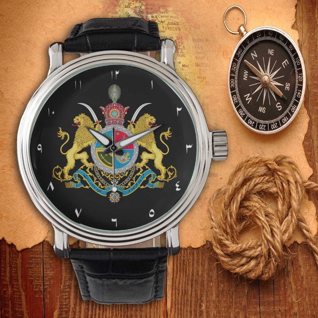 Iran watch, Imperial Coat of Arms 1925-1979 /black Watch (Creator Uploaded)