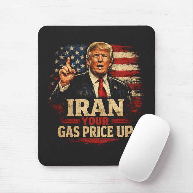 Iran Your Gas Price Up Mouse Mat (With Mouse)