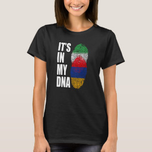 Iranian And Armenian Mix DNA Flag Heritage T-Shirt