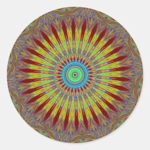 Iranian carpet African ethnic tribal pattern.jpg Classic Round Sticker