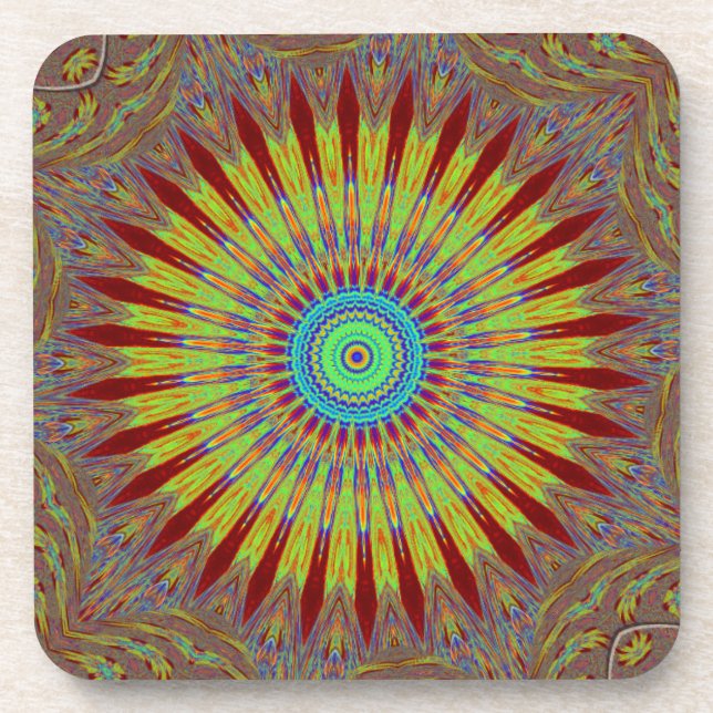 Iranian carpet  African ethnic tribal pattern.jpg Coaster (Front)