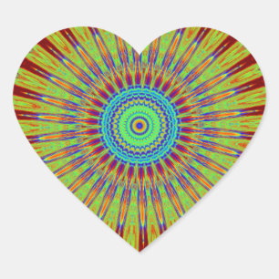 Iranian carpet African ethnic tribal pattern.jpg Heart Sticker