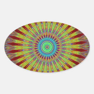 Iranian carpet African ethnic tribal pattern.jpg Oval Sticker