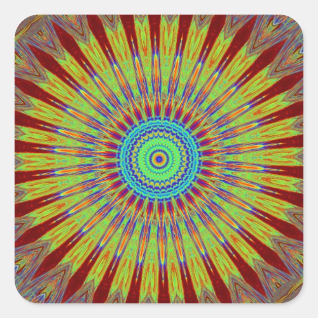 Iranian carpet  African ethnic tribal pattern.jpg Square Sticker (Front)