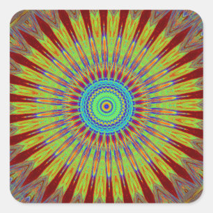 Iranian carpet  African ethnic tribal pattern.jpg Square Sticker