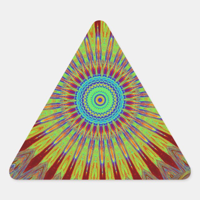 Iranian carpet  African ethnic tribal pattern.jpg Triangle Sticker (Front)