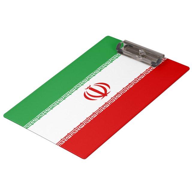 Iranian Flag (Iran) (Persian) Clipboard (Angled)