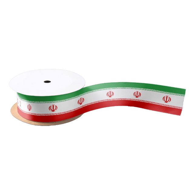 Iranian Flag & Iran travel, holiday/sports Satin Ribbon (Spool)