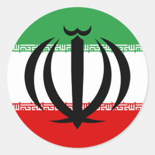 Iranian Flag & National Emblem, Flag of Iran Classic Round Sticker