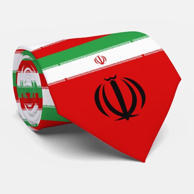 Iranian Flag & National Emblem, Flag of Iran Tie (Rolled)