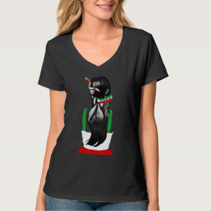 Iranian Flag No Hijab Woman Loose Hair Support Wom T-Shirt