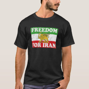 Iranian Lion Flag FREEDOM FOR IRAN Support Women O T-Shirt