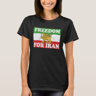 Iranian Lion Flag FREEDOM FOR IRAN Support Women o T-Shirt