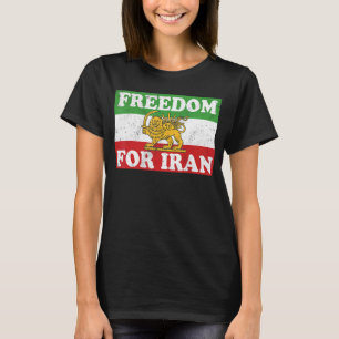 Iranian Lion Flag FREEDOM FOR IRAN Support Women o T-Shirt