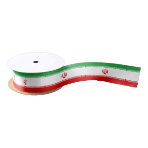 Iranian (Persian) flag ribbon Satin Ribbon