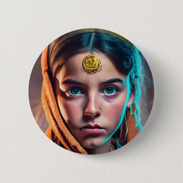 Iranian Persian girl 6 Cm Round Badge (Front)