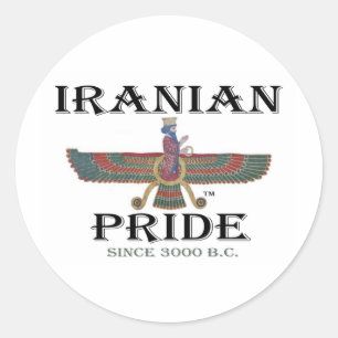 Iranian Pride Classic Round Sticker