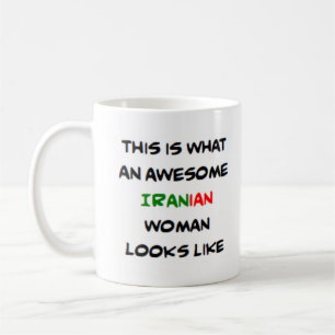 iranian woman, awesome coffee mug