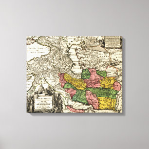IranPanoramic MapIran Canvas Print